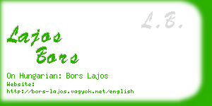 lajos bors business card